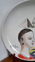 Piatto in Ceramica di Deruta L'occhio di Horus 36 cm - immagine 4