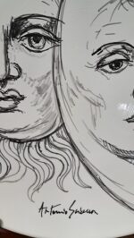 Piatto in Ceramica di Deruta Sole e Luna 46 cm - immagine 9