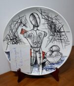 Piatto in Ceramica di Deruta Manichino di De Chirico 42 cm - immagine 7