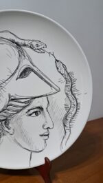 Piatto in Ceramica di Deruta Dea Greca Atena 46 cm - immagine 9
