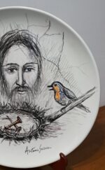 Piatto in Ceramica di Deruta Cristo 42 cm - immagine 10