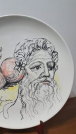Piatto in Ceramica di Deruta Figura Greca 52 cm - immagine 6