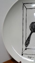 Piatto in Ceramica di Deruta Omaggio a Giacometti 46 cm - immagine 10