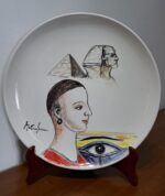 Piatto in Ceramica di Deruta L'occhio di Horus 36 cm