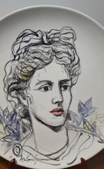 Piatto in Ceramica di Deruta Figura Greca 52 cm - immagine 7