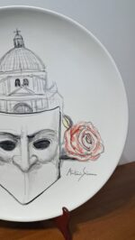 Piatto in Ceramica di Deruta Maschera 52 cm - immagine 7