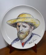Piatto in Ceramica di Deruta Van Gogh Autoritratto 42 cm - immagine 10