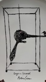 Piatto in Ceramica di Deruta Omaggio a Giacometti 46 cm - immagine 11