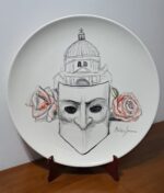 Piatto in Ceramica di Deruta Maschera 52 cm - immagine 8