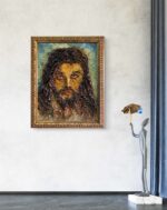 Cristo a rilievo, dipinto a olio su tavola - immagine 13