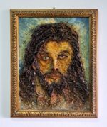Cristo a rilievo, dipinto a olio su tavola - immagine 4