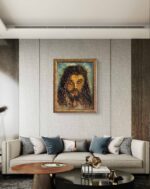 Cristo a rilievo, dipinto a olio su tavola - immagine 23