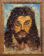 Cristo a rilievo, dipinto a olio su tavola - immagine 17