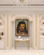 Cristo a rilievo, dipinto a olio su tavola - immagine 9