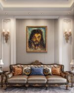 Cristo a rilievo, dipinto a olio su tavola - immagine 18