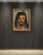 Cristo a rilievo, dipinto a olio su tavola - immagine 10