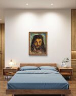 Cristo a rilievo, dipinto a olio su tavola - immagine 12