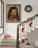 Cristo a rilievo, dipinto a olio su tavola - immagine 35