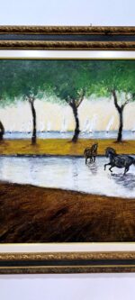 Paesaggio con cavalli e barche a vela - immagine 9